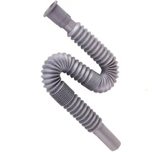 Канализационная Труба гибкий наконечник пластиковая Растяжка серая дезодорирующая труба канализационная труба для умывальника прямая труба свободная форма изогнутая канализационная труба