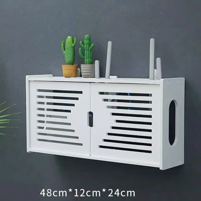 2 Размеры Non-slip Wi-Fi полка для маршрутизатора хранения Коробки кабель Мощность плюс