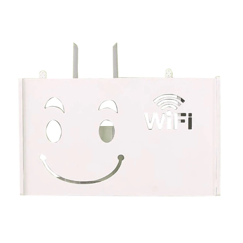 Беспроводной Wi-Fi роутер ящик для хранения деревянная Пластиковая полка