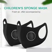 New Spong Black Valve Kid Child Mask Mouth Face Masks Anti PM2.5 Dust Maske Washable Reusable Mouth Cover PM2.5 Filter 1