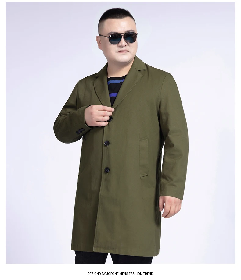 10XL 8XL 6XL 5X мужской Тренч, модный дизайнерский мужской длинный плащ, осенне-зимнее однобортное ветрозащитное тонкое Мужское пальто