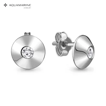 

AQUAMARINE stud with cubic, silver 925