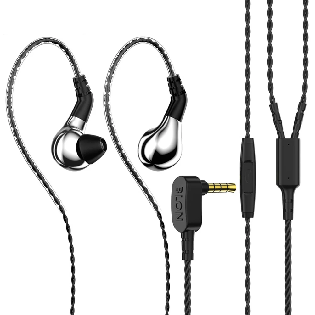 BLON BL03 универсальные 3,5 мм HiFi наушники-вкладыши Проводные съемные спортивные наушники удобные для ношения для MP3, MP4, ПК, телефонов