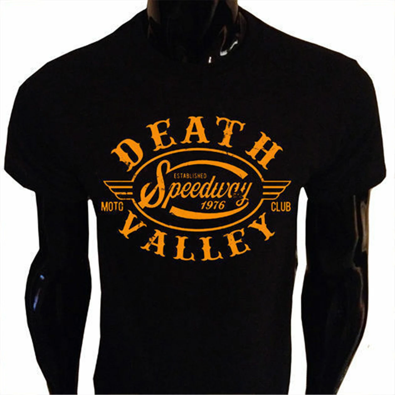 Death Valley Speedway Футболка с принтом Мужская S-3XL Байкерская уличная футболка в стиле