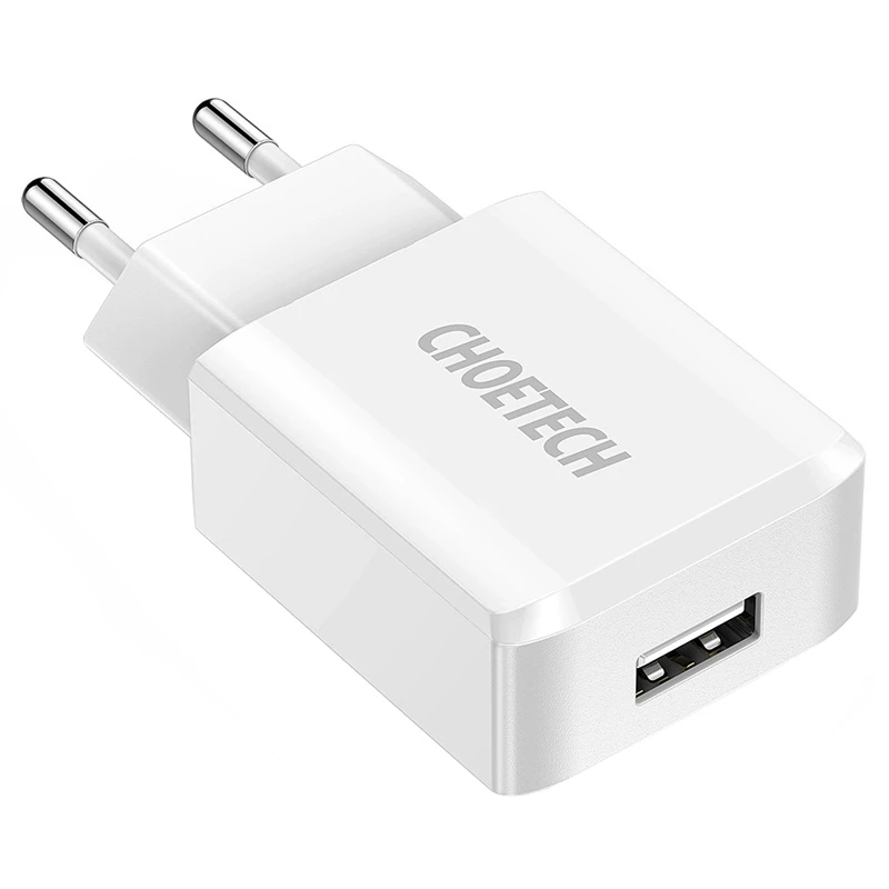Choetech Usb Зарядное устройство 5V 2A дорожное настенное зарядное Зарядное устройство адаптер для телефона, планшета, защищенному перегреву Single-Порты и разъёмы зарядная головка