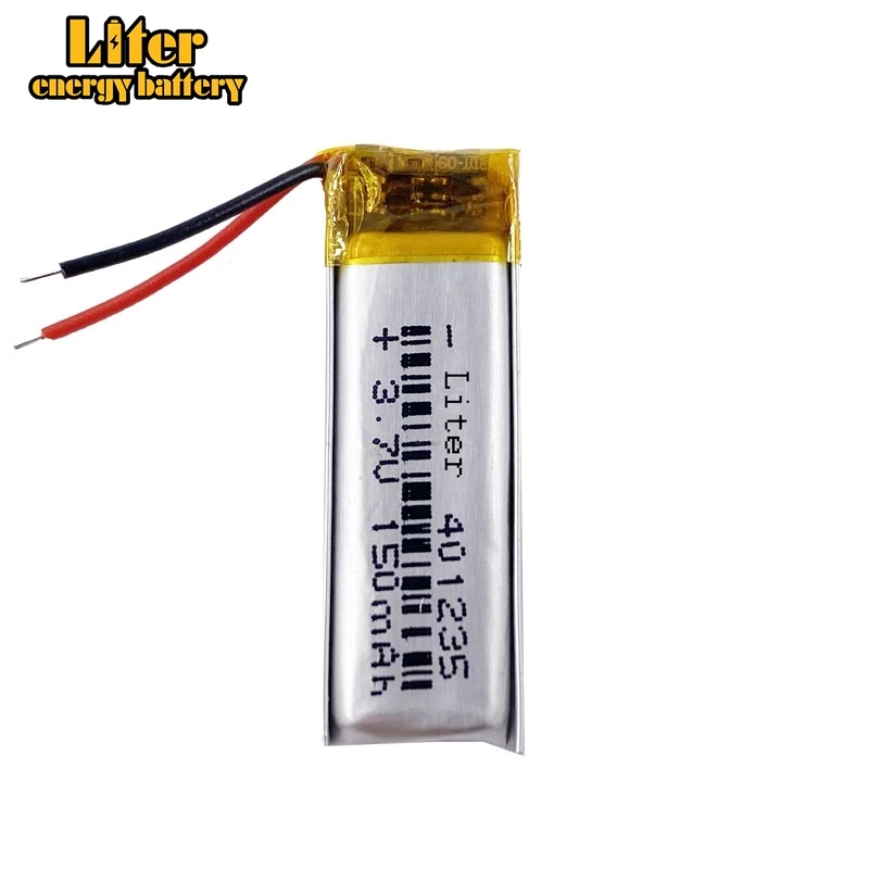 3.7V lithium battery 041235 401235 150MAH MP4 MP5 Recording Pen Camera Battery