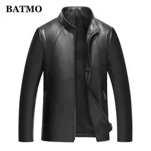 BATMO мужские Куртки из натуральной кожи, мужские тонкие Куртки из натуральной овчины, большие размеры 19031