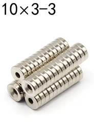 10/20/50Pcs 10x3-3 Round Neodymium Magnet 10mm x 3mm - 3mm N35 NdFeB  Super Powerful Strong Permanent Magnetic imanes
