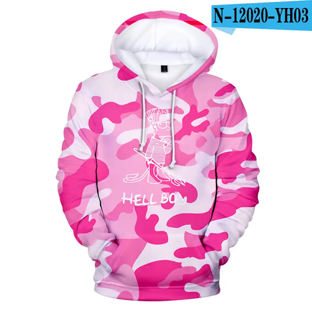 hellboy hoodie pink