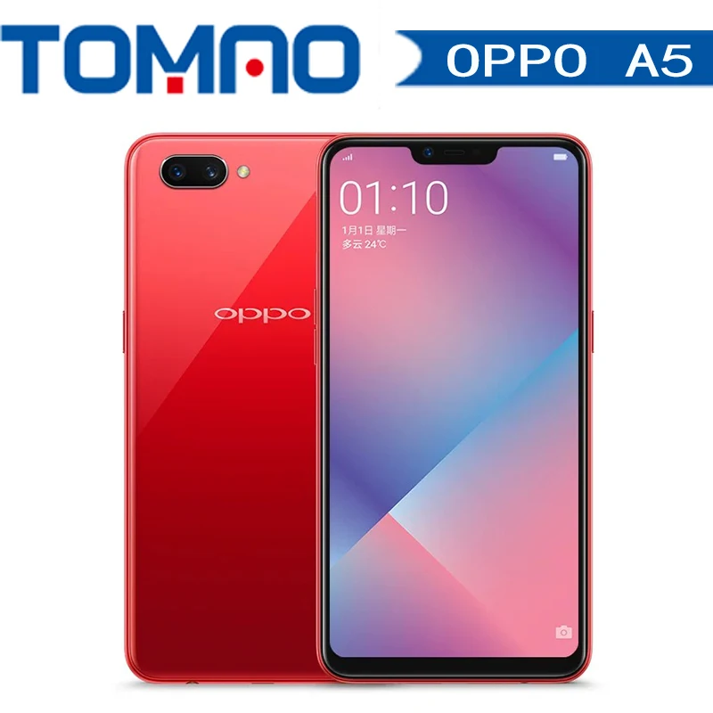 Мобильный телефон Oppo A5 4G LTE, Восьмиядерный процессор Snapdragon 450, Android 8,1, 6,2 дюймов, ips, 1520x720, 6 ГБ ram, 64 ГБ rom, 13,0 МП, OTG