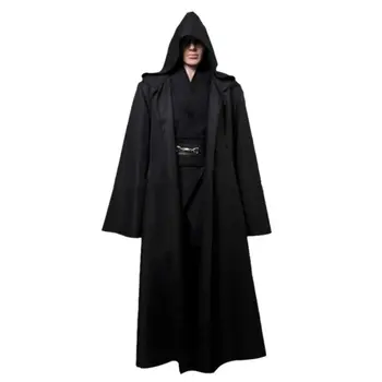 

Darth Vader Cosplay Clothes Terry Jedi Black Robe Star Wars Jedi Knight Hoodie Cloak Halloween Cosplay Costume Cape For Adult