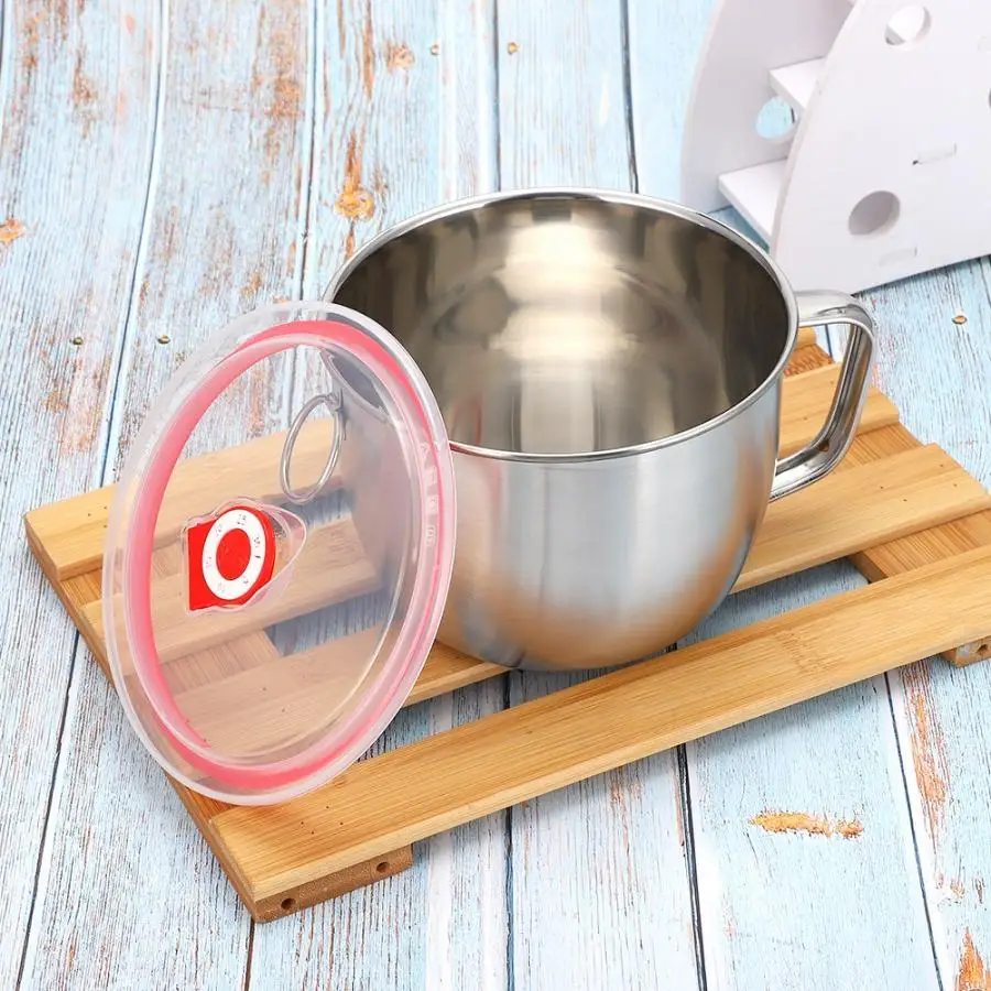 Leaves Shape Dish Bowl Stainless Steel Noodles Soup Snack Bowl Bento Lunch Box with Cover Home Food Container kitchen soup