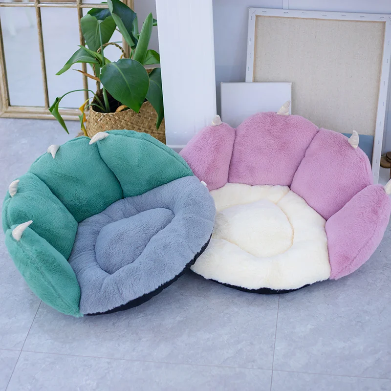 

Cute cat paw short plush rose cushion chair mat tatami mat warm floor mat car cushion student mat