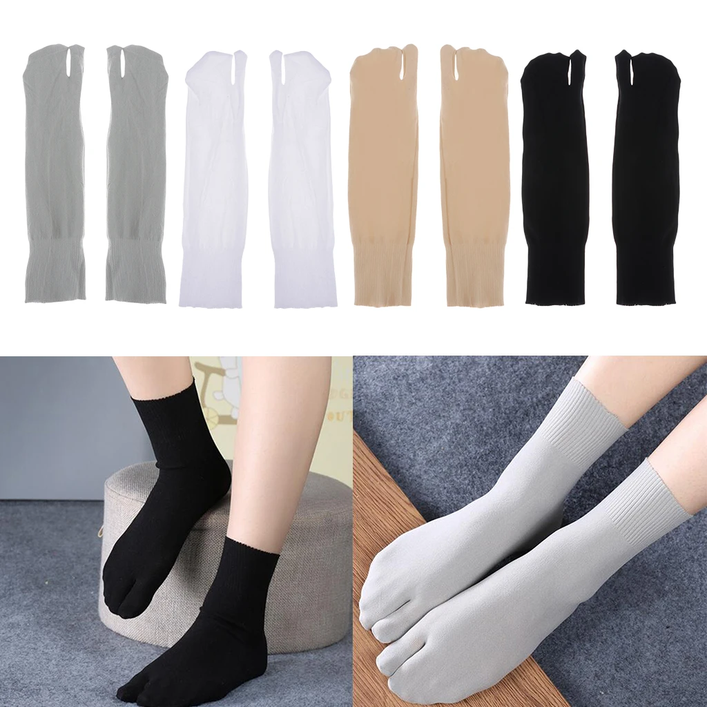 Women Men Split Two Toe Low Socks Flop Tabi Breathable Deodorization