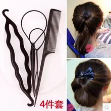 Lazy Up-do инструмент для девочек Расчесывание Волос Плетеный инструмент для волос повязка для волос устройство для маленькой девочки Женский Галстук для волос