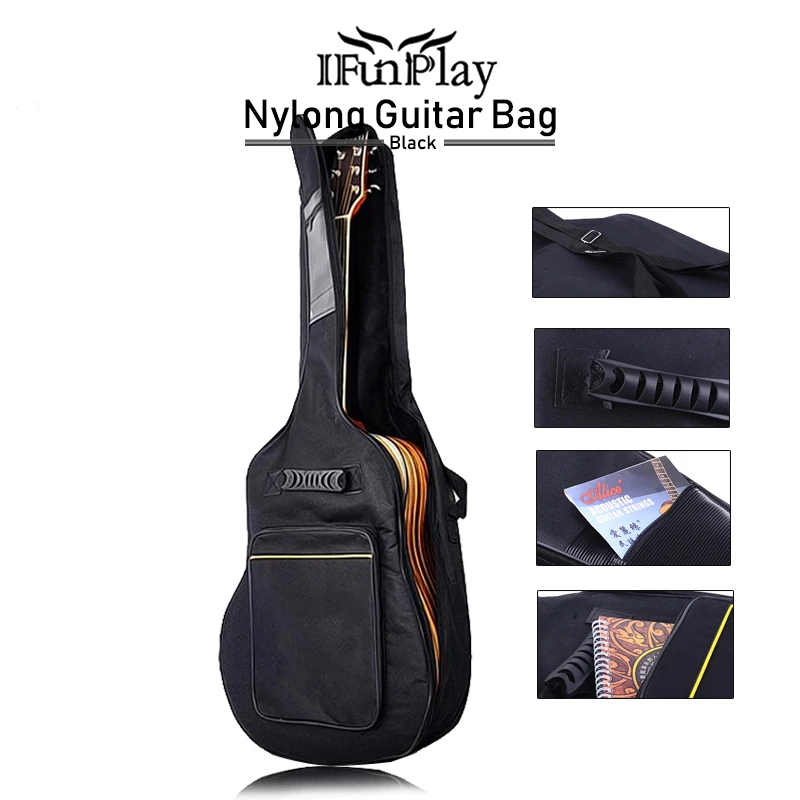 Bolsa para guitarra acústica, mochila con dobles, funda para guitarra acústica de pulgadas, soporte para guitarra, envío directo|Partes accesorios de guitarras| AliExpress