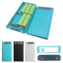 Двойной 2 usb порта 8x18650 DIY держатель батареи ЖК-дисплей внешний аккумулятор чехол-коробка батарея для сотового телефона Быстрая зарядка корпус DIY