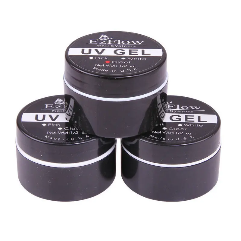 Manicure Transparent Pink And White Extension Glue EZ Light Treatment Polish UV Light Treatment Extension Glue Foundation Glue R