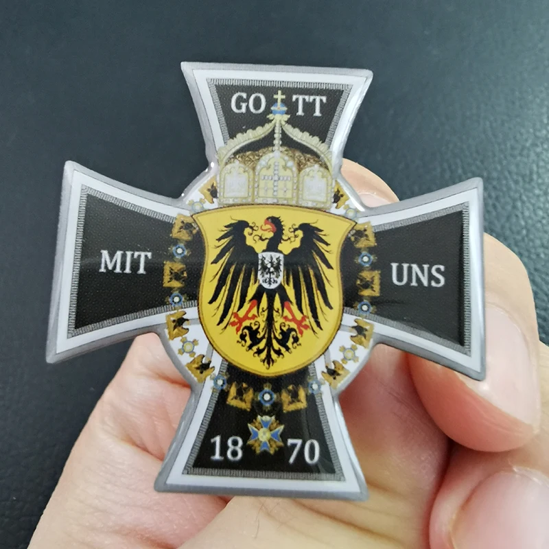 Немецкий y Пруссия медаль на заказ немецкий Орел Рейх крест GOTT MIT UNS 1870 Реплика |