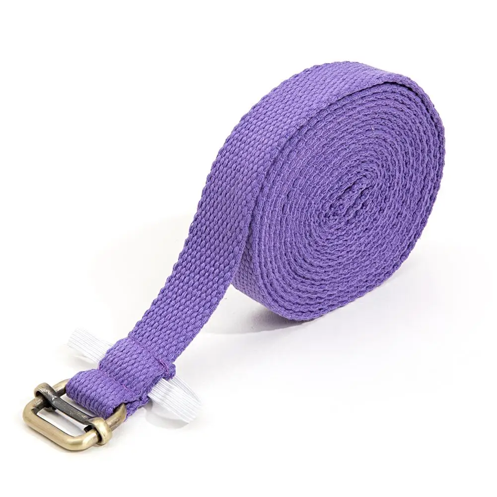 Для пилатеса и йоги ремень Slackline стрейч полоса коврик ремень для йоги тренировочные инструменты гибкая штанга Потяните помощь Йога Аксессуары - Цвет: Фиолетовый
