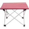 Mesa plegable de aluminio ultraligera para acampada, escritorio ligero para exteriores, para playa, patio trasero, barbacoa, fiesta, tamaño S ► Foto 3/6