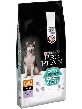 

Pro Plan GrainFree Сухой корм для взрослых собак средних и крупных пород с чувствительным пищеварением, Индейка, 12 кг