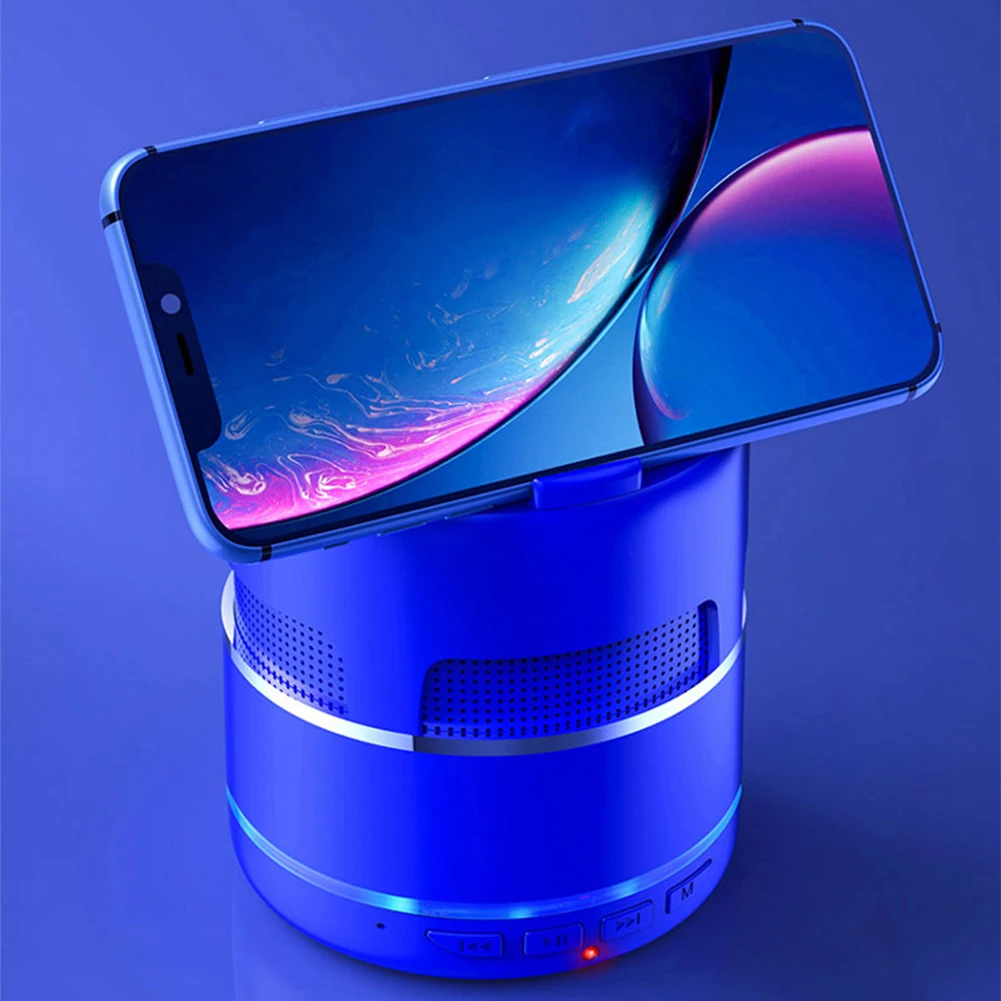 Кнопочный сенсорный HiFi стерео подарок Bluetooth динамик Многофункциональный портативный объемный звук без потерь Поддержка TF карта Питание от батареи