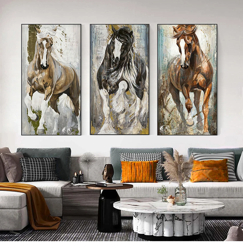 Large Horse Paintings Canvas Large Horse Prints Canvas Frame Living