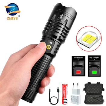 

ZHIYU 2000 lumens flashlight xhp50 most powerful flashlight 18650 usb LED torch xhp50 lantern 18650 hunting lamp hand light