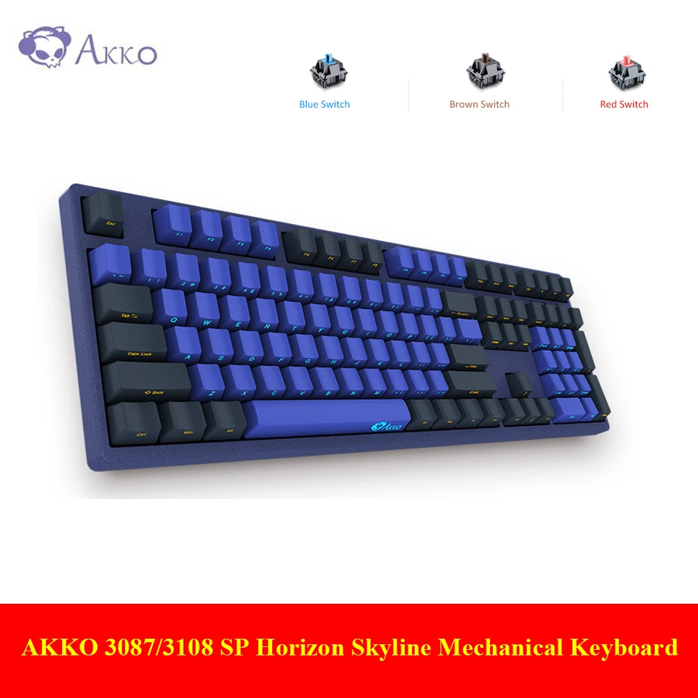 

AKKO 3087/3108 SP Horizon Skyline Gaming Mechanical Keyboard 87/108 Key Cherry MX Switch 85% PBT TYPE-C USB Creative Side Letter