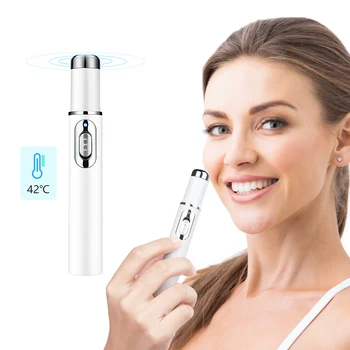 

Portable Blue Light Acne Laser Pen 3-in-1 Wrinkle Removal Machine Constant Heating Therapy Pen Massage Relax Face Skin Care Tool