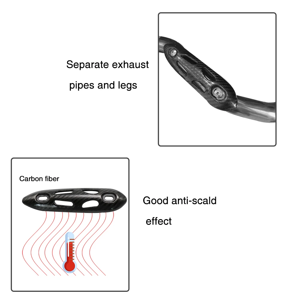 Alconstar-Универсальный мотоциклетный глушитель выхлопной трубы из углеродного волокна протектор тепловой щит крышка для YAMAHA ZUSUKI KAWASAKI