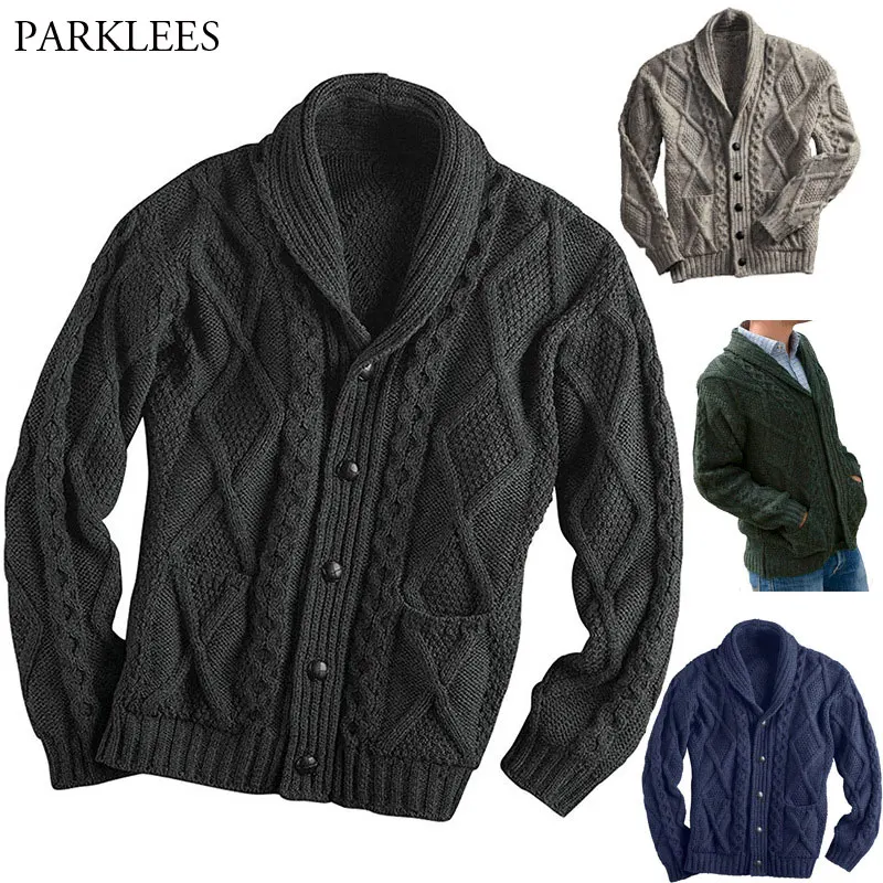 Knitted Cardigan Sweater Jacket Men Single Breasted Button Placket Mens Sweaters Coat Casual Slim Fit Twist Braided Jumper Pull Knitted Cardigan Sweater Jacket Men Single Breasted Button Placket Mens Sweaters Coat Casual Slim Fit Twist Braided Jumper Pull