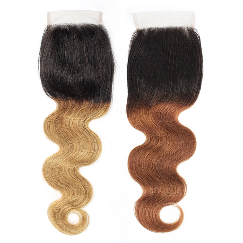 Bobbi коллекция цвет 8 пепельный блонд объемная волна Кружева Закрытие 4x4 закрытие натуральный цвет#2#4#613 блонд индийские Remy человеческие волосы