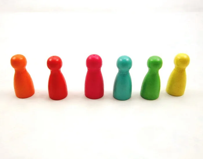 6 шт. деревянные шахматы 29 мм цветов в наборе|game pieces|wooden game pieceswood pawn |