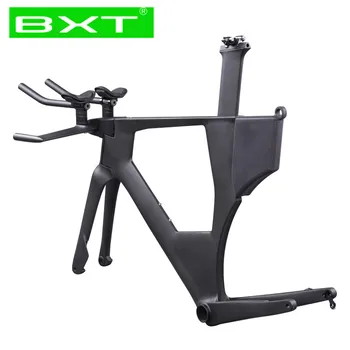 

Time Trial Race bike frame carbon tt bike frame Full Carbon TT Cycling Frameset Di2 Flat mount disc brake triathlon Frameset