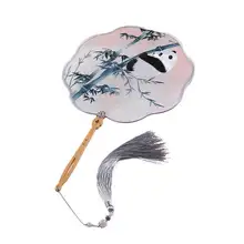 Китайская панда шелк ручной работы вышивка Сучжоу вентилятор двухсторонний веер с вышивкой серии с подарочной коробкой