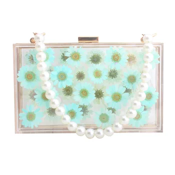 

Women Acrylic Clear Purse Cute Transparent Crossbody Bag Lucite Floral Summer Handbags Evening Clutch Events Stadium Approved