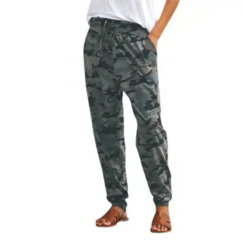 

Fashion Lady Trouser Ankle-Length Sweatpants Women High Waist Camouflage Pants