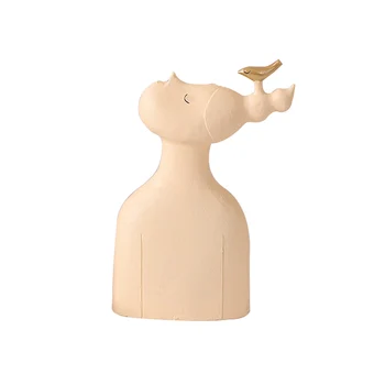 

Nordic Creative Healing Bird Girls And Boys Arts Sculpture Abstract Figure Statue Resin Art&Craft Home Decoration R2863