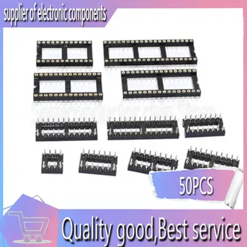 

50PCS Round Hole IC socket Connector DIP 8 14 16 18 20 24 28 40 pin Sockets DIP8 DIP14 DIP16 DIP18 DIP20 DIP28 DIP40 pins
