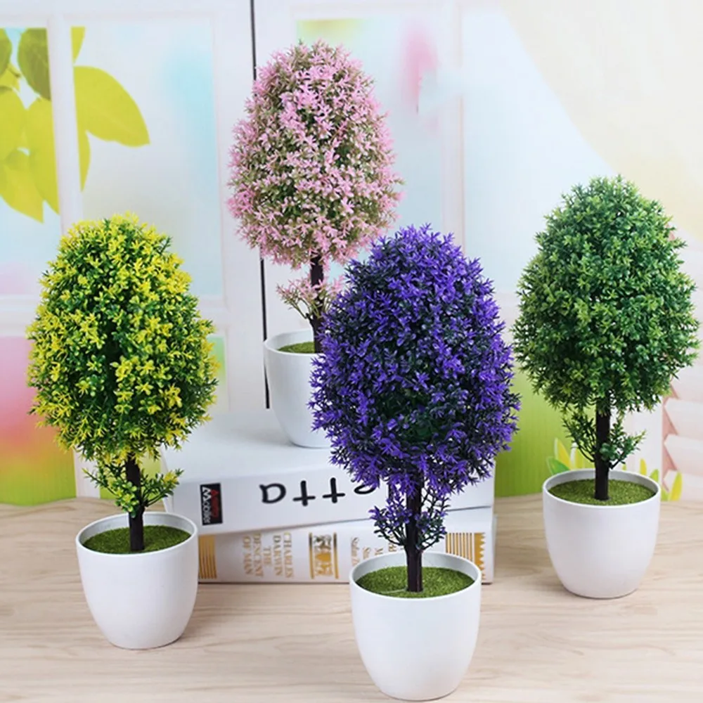 

Christmas Tree Artificial Plants Bonsai Small Tree Pot Plants Fake Flowers Potted Hotel Garden Decor Ornaments Home Decoration