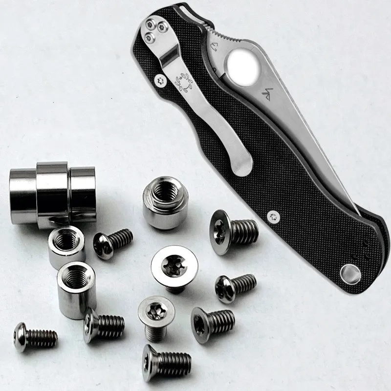Para 2 Titanium Spindle Support Shaft, Tail Rope, Tube Lanyard Tube Clip Screws for Spyder Paramilitary 2 C81