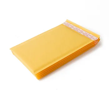 

10pcs/lot Small Size Yellow Color Bubble Mailers Padded Envelopes Kraft Paper Multi-function Bubble Envelope Bag 12x18 with 4cm