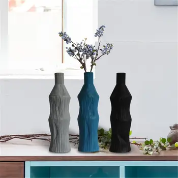 

Flower Vase Decoration Home Plastic Vase Imitation Ceramic Flower Pot Flower Basket Nordic Decoration Vases for Flowers