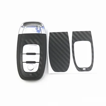 

2pcs Black Carbon Fiber Car Key Sticker for Audi A4 A6 RS4 A5 A7 A8 S5 RS5 8T Q5 S5 S6 Car Key Refitting Accessories