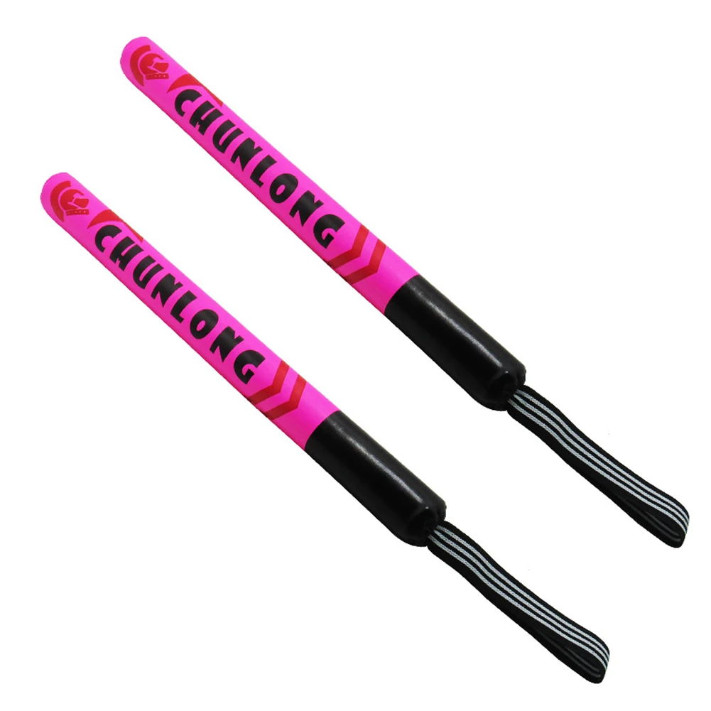 2pcs Agility Training Sticks Tool Punching Pads Target Speed Reaction Grappling Durable Boxing PU Leather Coordination Training - Цвет: Rose Red
