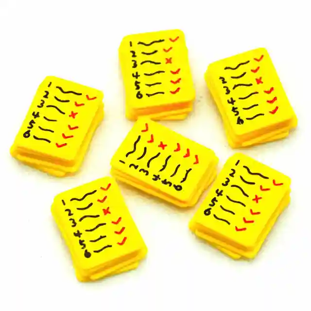 Resin Back to School Stationery Scrapbook Embellishments Miniatures|School Party Decoration Crafts|Back to School Gifts Exercise Book-10PCS