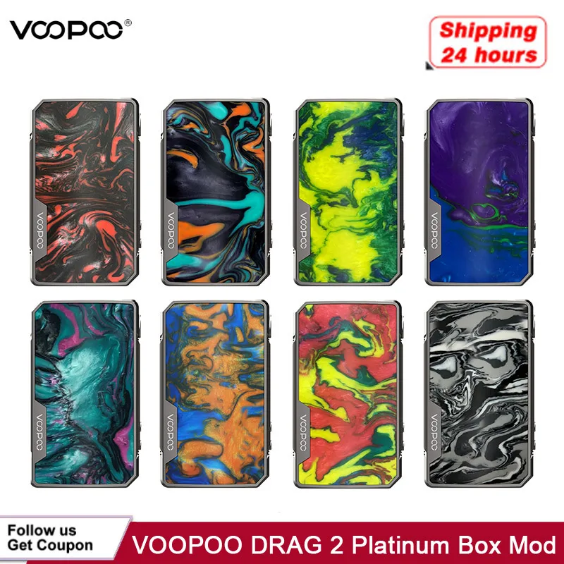 Voopoo перетащите 2 177 Вт TC поле Mod GENE. FIT чип работает на Двойной 18650 батарея Vape испаритель комплект электронных сигарет VS VOOPOO 157