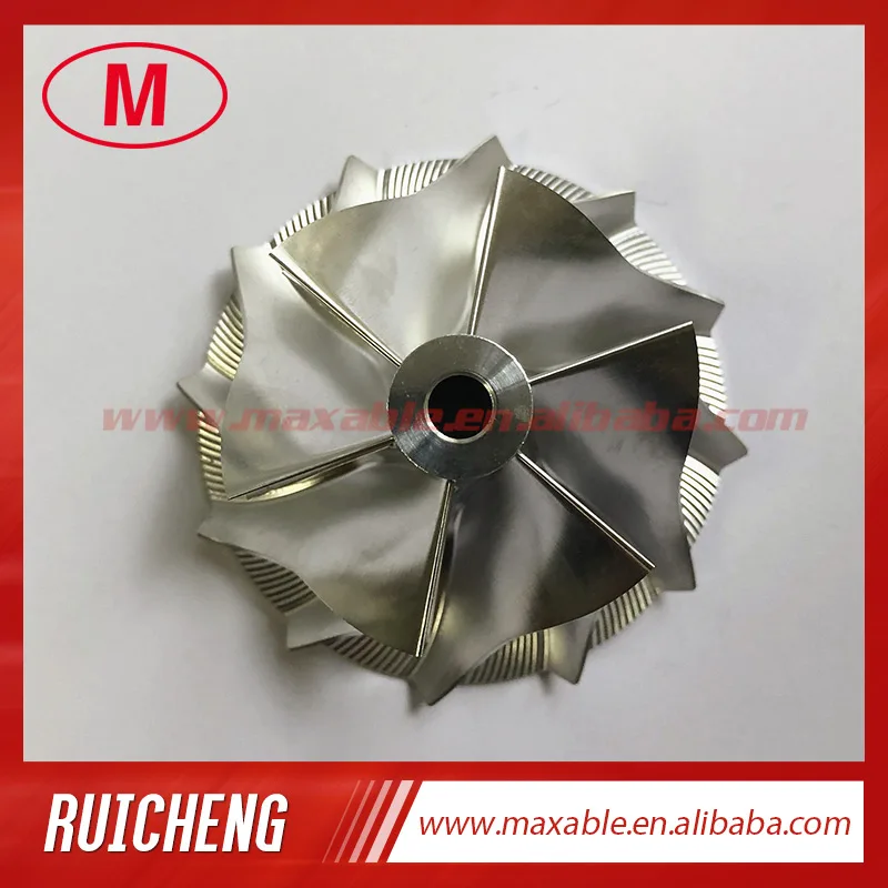 RHF5 41.80/54.00mm 6+6 blades reverse high performance turbocharger billet/milling/aluminum 2618 compressor wheel